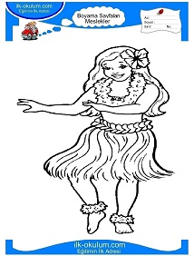 Çocuklar İçin Dansçı Boyama Sayfaları 